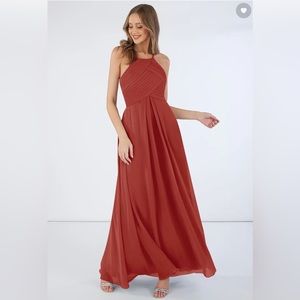 AZAZIE Ginger Bridesmaid Dress in Terracotta Size A10